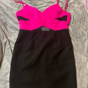 Lucy Paris fuschia/black dress size L